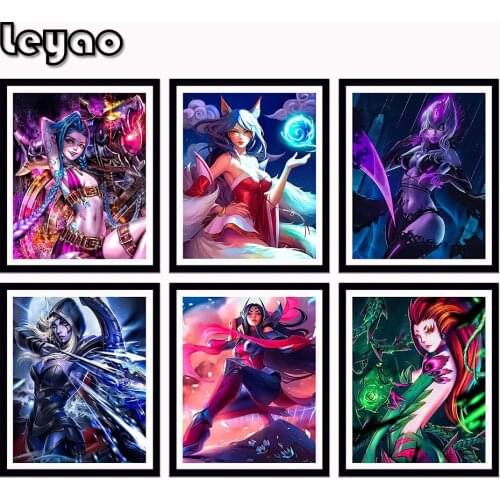 5d DIY Diamond Painting Full Square Diamond Embroidery Cartoon Mosaic Set Multiple Choice,Favorite Game Characters Cross Stitch