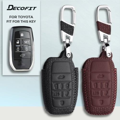 Key Cover for TOYOTA ALPHARD Vellfire Previa Tarago 6 button 2015-2019 Genuine Leather Remote Case Keychain Keyless Shell