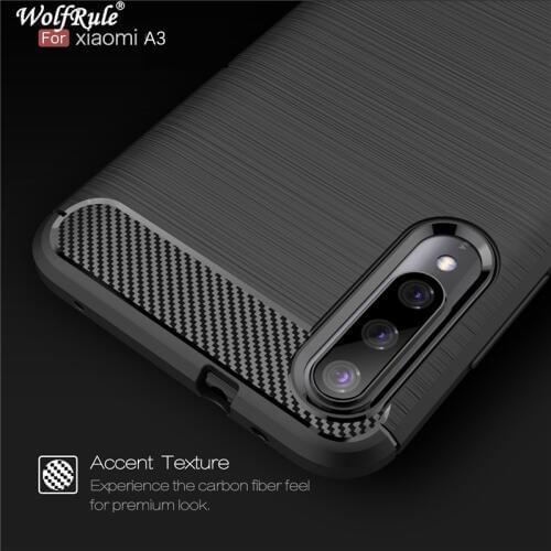 Wolfrule Case For Xiaomi Mi A3 Case Xiaomi A3 Shockproof Bumper Carbon Fiber Cover For Xiaomi Mi A3 Phone Case Cover 6.088 inch