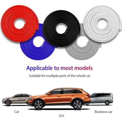 5M Car Car Door Edge Decorative Strip Anti-collision Strip Scratch Protector Sealing Strip Guard Trim 5 Colors Body Protection