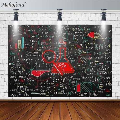 Mehofond Boy Birthday Mad Scientist Party Backdrop Blackboard Decor Photography Background Props Photo Studio Banner Photozone