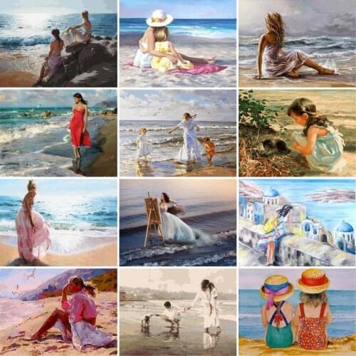 GATYZTORY Diy Painting By Numbers Kits For Adults Kids Girl Figure Oil Painting Kits For Modern Home Decor Diy Gift