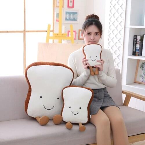 20/30/48CM Cute Toast Bread Plush Toy Creative Plush Food Small Pendant Cartoon Plush Bed Sofa Pillow Doll Birthday Gifts