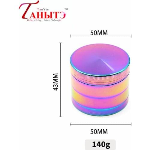 10pcs 50MM 4-layer Aluminum Alloy Herbal Herb Tobacco Grinder Man Smoking Tobacco Crusher Process Stainless Steel Grinder