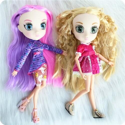 Cute glass eyes girl baby doll play house doll joint doll gift for girls birthday gift 30cm