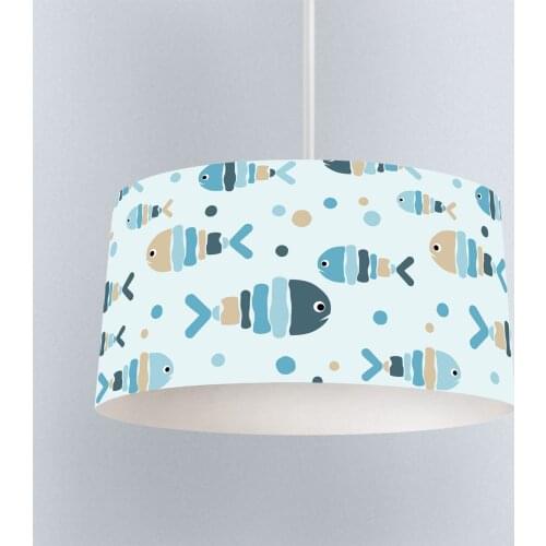 Lamp For Kids Bedrooms Light Chandelier for Living Room Childrens Room Blue Fish Model 1412