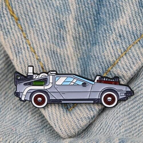 LT952 Back To The Future Cool Enamel Pins Custom Brooches Lapel Badge Jewelry For Backpack Decoration Friends Gift Accessories