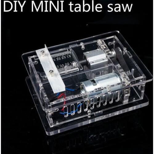 Diy Mini Saw Handmade Table Woodworking Saws Cutting Sawing Machine Model Acrylic Framework Table Saw