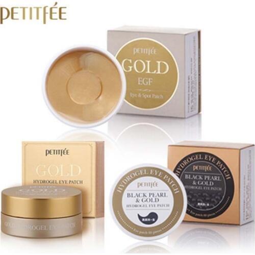 PETITFEE Eye Mask Set 3pcs ( Gold Hydrogel + Gold EGF Eye & Spot + Black Pearl & Gold ) Skin Care Sleep Mask Korea Eye Patch
