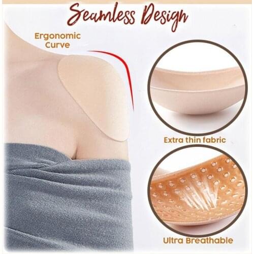 New 2Pcs Unisex Soft Anti-Slip Invisible Shoulder Pads Shoulder Enhancer Naturally Increased 2 IN Party Dress Up