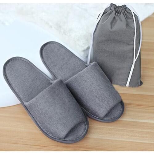 Solid Color Simple Home Slippers Men Women Hotel Travel Spa Portable Folding House Disposable Home Guest Indoor Slipper Big Size