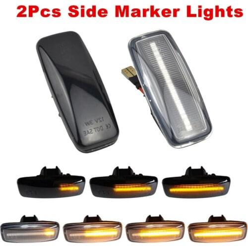 Pair Dynamic LED Side Marker Lights Turn Signal Lamps For Nissan Teana Cefiro Maxima J31 04-07 For Sylphy Bluebird Sunny Murano