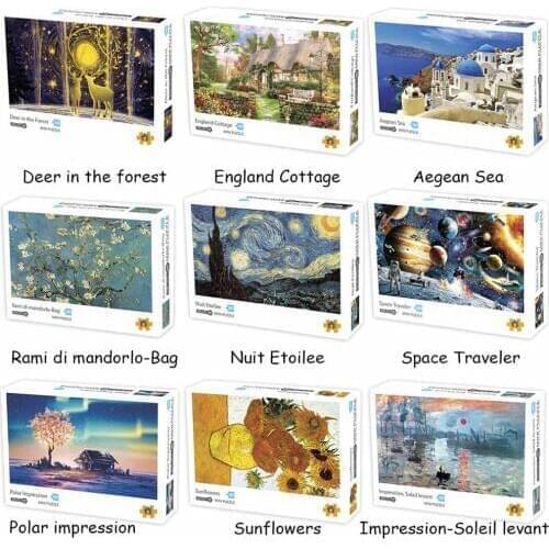 Jigsaw Puzzle 1000 Pieces Puzzle Game Wooden Assembling Puzzles for Adults Puzzle Toys Kids Children home games Toys