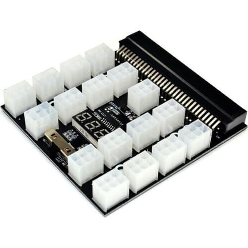 PCI-E 12V 17x 6Pin Power Supply Breakout Board Adapter for HP Server PSU GPU