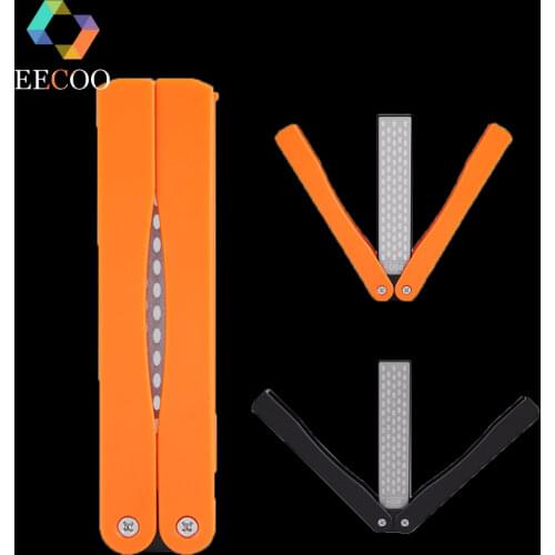 EECOO Professional Knife Sharpener Folding Double-Sided 400/600 Gird Sharpening Stone Pocket Sharpener Vegetable Kitchen Knife