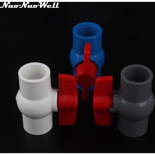 PVC 40mm 1 1/4" thread Ball Valve PVC Water Pipe Flow Control Connector Garden Irrigation System Accessories Aquarium Fittings