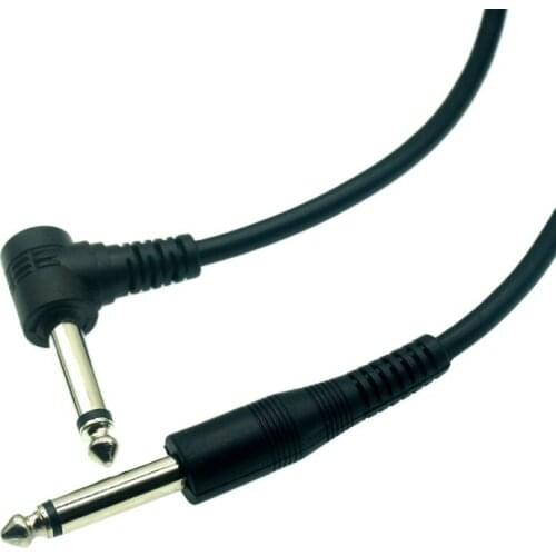 Guitar Lead Cable 6.35mm (1/4") Guitar Instrument Cable for Electric Guitar Bass Keyboard Straight to L Shape Plugs