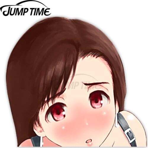 Jump Time 13 x 10cm Final Fantasy Anime Avatar Car Stickers Windows Trunk Peeker Car Decals Vinyl Waterproof Car Accessories