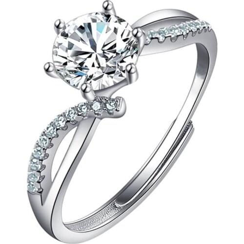 Real S925 Sterling Silver Rings for Women New Unique Elegant Wedding Engagement Party Creative Cute Original Design Fine Jewelry