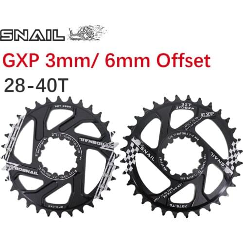 Snail GXP Chainring Round 3mm 6mm offset for Sram Eagle 28 30 32 34 36 38 40t Tooth wheel X9 X0 XX1 XO1 Mountain MTB Bike BB30