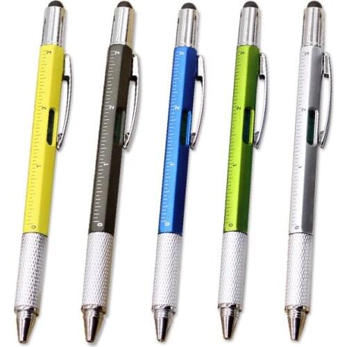 1 Piece Novel Multifunctional Screwdriver Ballpoint Pen Touch Screen Metal Gift Tool School office Supplies Stationery Pens