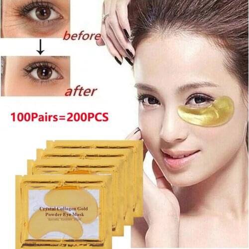 150 Pairs =300pcs Gel Eye Mask Beauty Eye Patch Collagen Gold Anti-Puffiness Eye Masks Dark Circles Anti Aging Skin Care