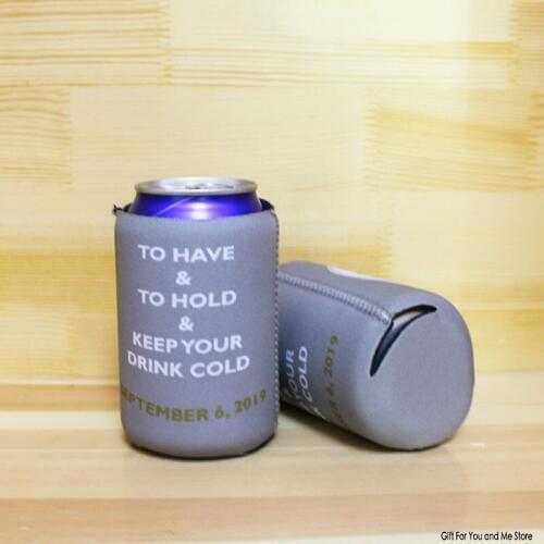 100pcs/lot Foldable Can Cooler Wedding Gift Customize Print Your Logo Custom Australia Stubby Holders Insulated Neoprene Holder