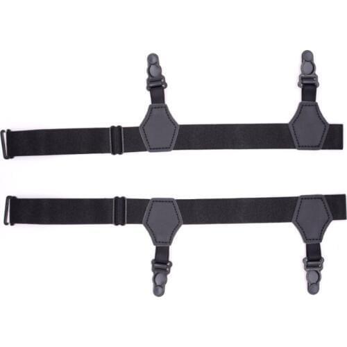2Pcs/Set Unisex Socks Garters Belt Suspenders Adjustable Non-slip Double Clips