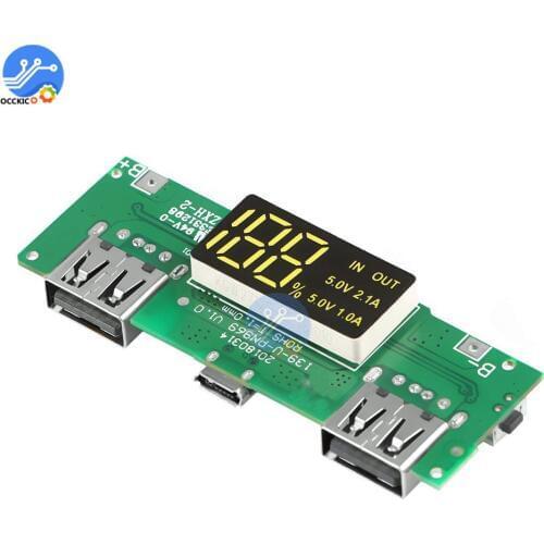 5V 2.1A 1A Dual 2 USB Charging Board 18650 Power Bank Charger Adapter Power Supply Charging Module