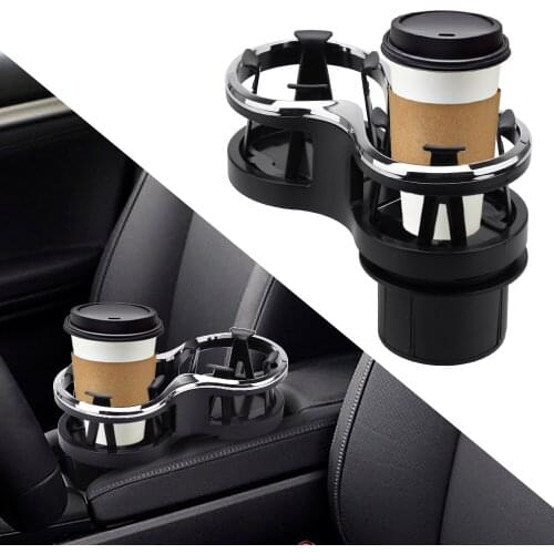 Car Cup Holder Car Mounted Glass Rack Glasses Phone Organize Tea Cup Stand Bracket Car-styling Dual Drinking Bottle Holder