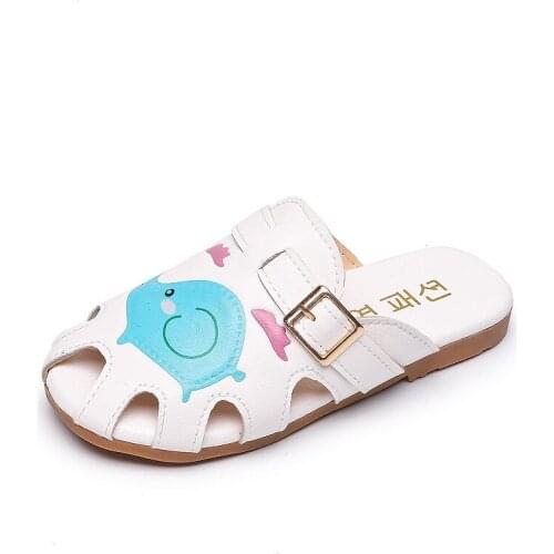 Childrens Slippers тапочки для пляжа Cartoon Flat Sandals Casual Shoes 2021 Summer New Boys And Girls Middle School Students