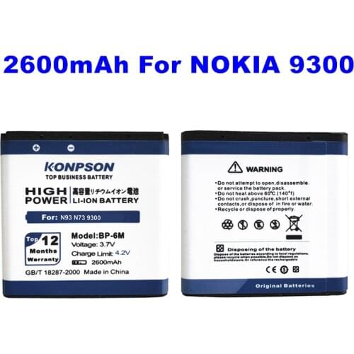 BP-6M Mobile Phone Battery For NOKIA 3250 XpressMusic,6151,6233,6234,6280,6288,9300,9300i,N73,N73 Music Edition,N77,N93