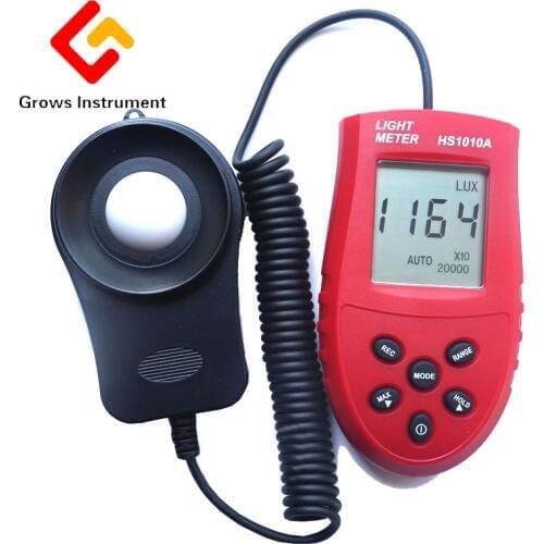 HS1010A Digital Illuminometer Luxmeter 200000lux Photometer Automatic Measurement Brightness Split Type Illumination Meter