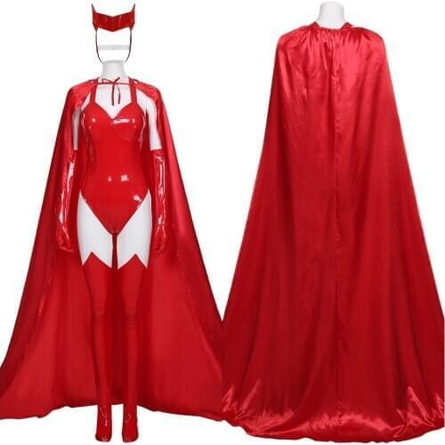 WandaVision2020- Sexy Scarlet Witch Wanda Maximoff Cosplay Costume Women Outfits Halloween Carnival Costumes