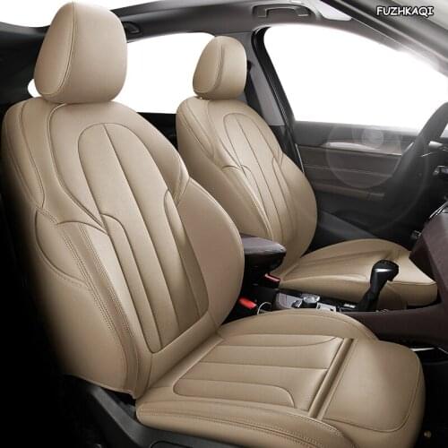 FUZHKAQI Custom Leather car seat covers For Hyundai Sonata Elantra Tucson i30 IX35 IX25 MISTRA Verna SantaFe ENCINO car seats