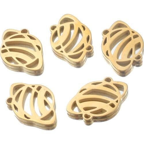 5pcs/lot 22*18mm Earth Stainless Steel Round Necklace Connection Earring Bracelet Jewelry DIY Handmade Jewelry Making Supplies