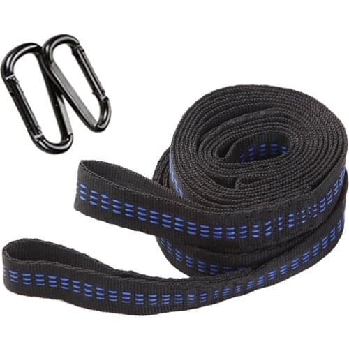 Set of 2pcs Hammock Straps Tree Swing Hanging Strap Ropes + 2pcs Carabiners and 1pc Storage Bag for Outdoor Activities
