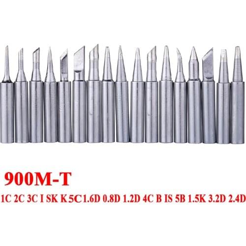 17pcs/lot 900M-T Solder Soldering Tip Set Lead-Free 900M-T-K 900M-T-IS Welding Sting for Hakko 936 BGA Soldering Station Tools