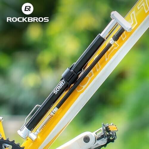 ROCKBROS 160 PSI Bicycle Inflator High Pressure Foot Pump MTB Road Bike Motorcycle Car Tire Pump AV/FV Portable Air Pump