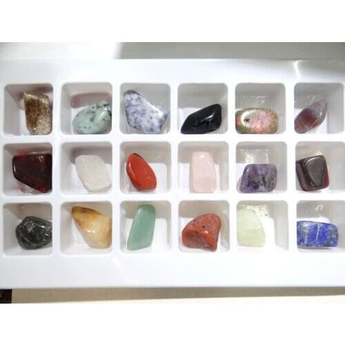 Natural stone Turquoises tiger eye Quartz Crystal aventurine pendant for diy Jewelry making necklace Accessories18PCS