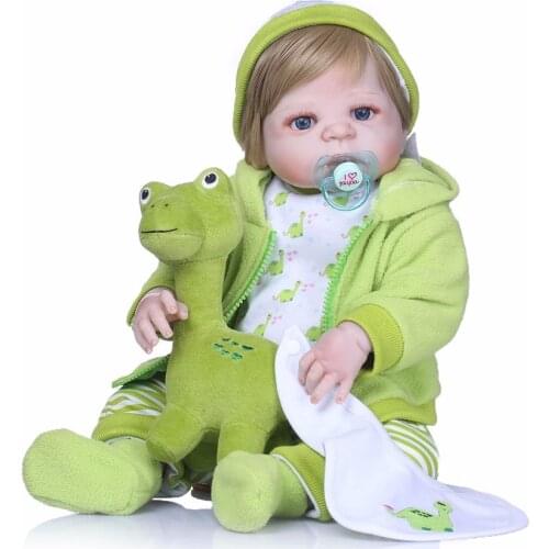 Nicery 22inch 55cm Bebes Reborn Doll Hard Silicone Boy Girl Toy Reborn Baby Doll Gift for Children Baby Doll