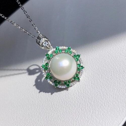 Wholesale Beautiful 925 Sterling Silver Pendant Base Settings Mountings Findings Parts for Pearl Crystal Jade Agate Beads Stones