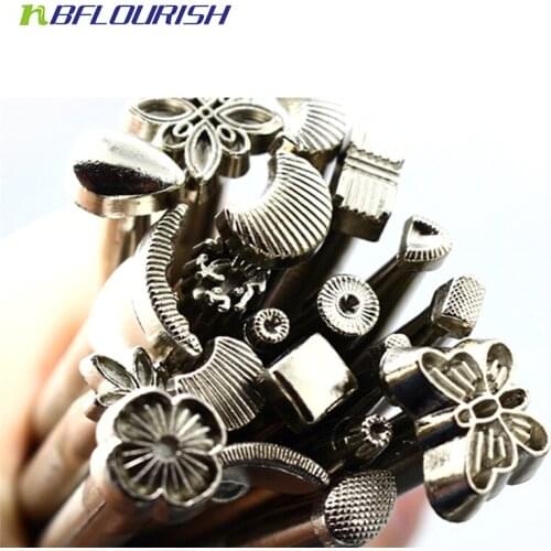 Wholesale Leather tool printing set 20 Piece DIY Handmade Leather Carving Tool Stamp Tool
