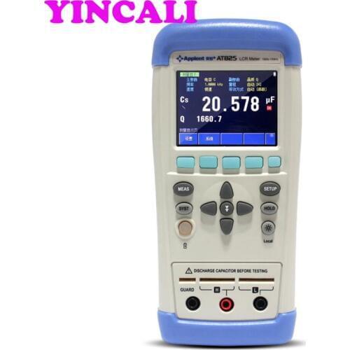 Original AT825 Precision Handheld LCR Meter Digital ESR Tester TFT LCD Touch Screen Frequency 100Hz, 120Hz, 1kHz, 10kHz