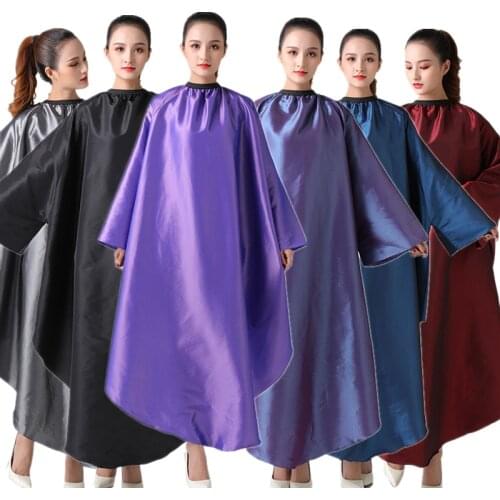 Hair Salon Professional Barber Hairdressing Cape Waterproof Non-Sticky Hair Hairdresser Haircut Apron Long Sleeve Gown Shawl