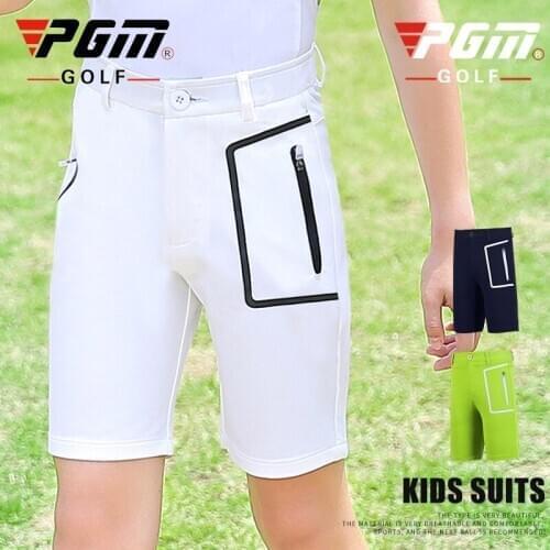 PGM Summer Breathable Childrens Clubs Shorts Boys' Mid-waist Pocket Casual Shorts Golf Clothing Short Pants D0796