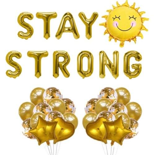 Everyday Heroes 16 Inch STAY STRONG Banner Letter Balloons
