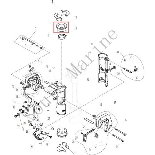 68D-G2537-00 Shock absorption top for Yamaha F4 F5 outboard motor 4-stroke