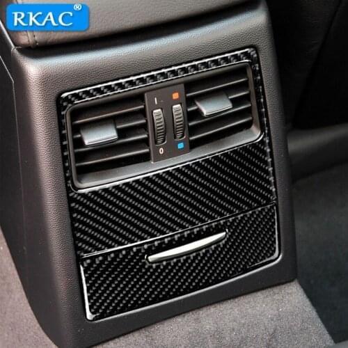 Carbon Fiber Car Rear Air Conditioning Outlet Panel Frame Trim Decoration for BMW E90 3 Series 2005-2012 320i 325i Car Styling