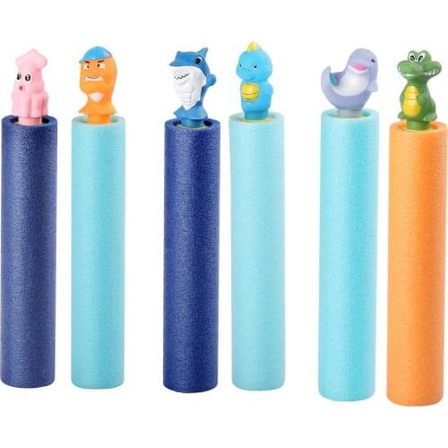 2PCS New Cute Animal Portable Water Sprinkler Toy Children Summer Outdoor Water Spray Pull-Out Foam Water Guns For Kids Gift
